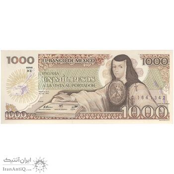 اسکناس 1000 پزو 1985 جمهوری اول - تک - UNC63 - مکزیک