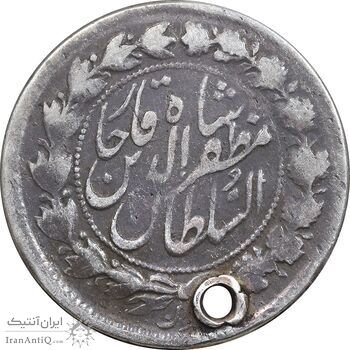سکه 500 دینار 1322 خطی - 11322 ارور تاریخ - VF - مظفرالدین شاه