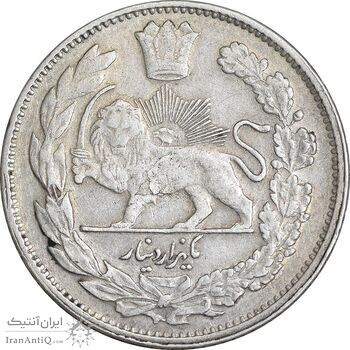 سکه 1000 دینار 1323 تصویری - EF40 - مظفرالدین شاه