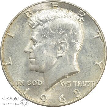 سکه نیم دلار 1968D کندی - MS63 - آمریکا