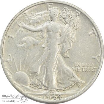 سکه نیم دلار 1944S نماد آزادی - AU50 - آمریکا
