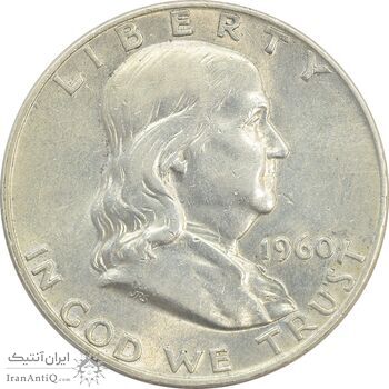 سکه نیم دلار 1960D فرانکلین - AU50 - آمریکا