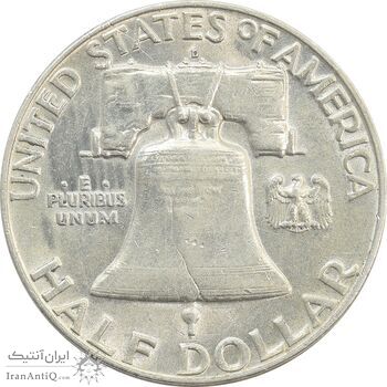 سکه نیم دلار 1960D فرانکلین - AU50 - آمریکا