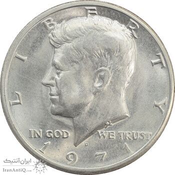سکه نیم دلار 1971D کندی - MS62 - آمریکا
