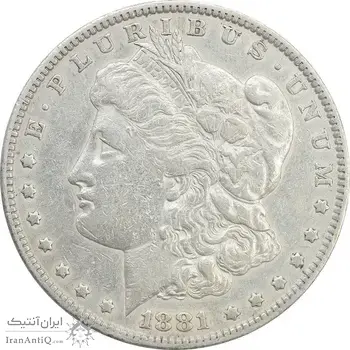 سکه یک دلار 1881 مورگان - VF30 - آمریکا