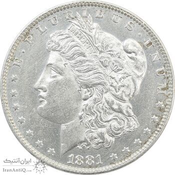 سکه یک دلار 1881O مورگان - EF45 - آمریکا