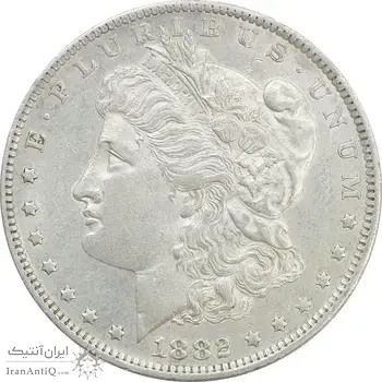 سکه یک دلار 1882O مورگان - AU50 - آمریکا