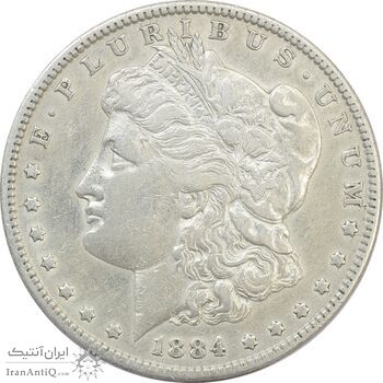 سکه یک دلار 1884 مورگان - EF40 - آمریکا سکه یک دلار 1884 مورگان - EF40 - آمریکا