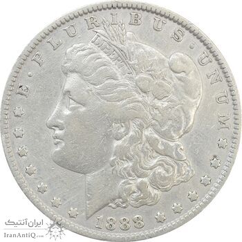 سکه یک دلار 1888 مورگان - VF35 - آمریکا سکه یک دلار 1888 مورگان - VF35 - آمریکا