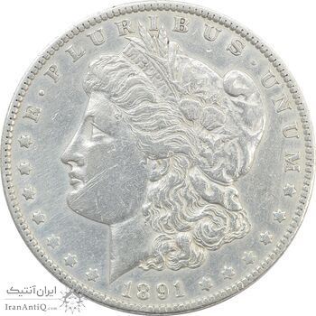 سکه یک دلار 1891 مورگان - VF35 - آمریکا