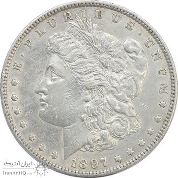 سکه یک دلار 1897 مورگان - EF40 - آمریکا