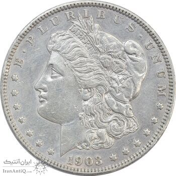 سکه یک دلار 1903 مورگان - EF45 - آمریکا سکه یک دلار 1903 مورگان - EF45 - آمریکا