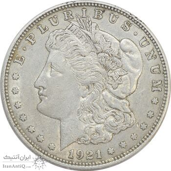 سکه یک دلار 1921D مورگان - EF45 - آمریکا سکه یک دلار 1921D مورگان - EF45 - آمریکا