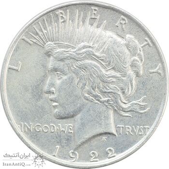 سکه یک دلار 1922 صلح - EF40 - آمریکا سکه یک دلار 1922 صلح - EF40 - آمریکا
