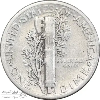سکه 1 دایم 1943 مرکوری - EF40 - آمریکا
