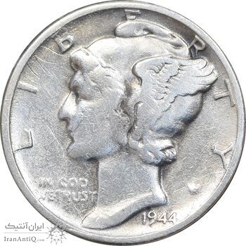 سکه 1 دایم 1944 مرکوری - EF40 - آمریکا