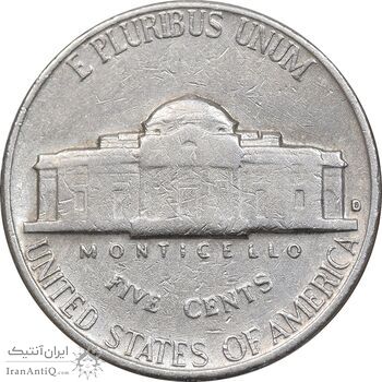 سکه 5 سنت 1963D جفرسون - EF40 - آمریکا