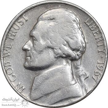 سکه 5 سنت 1967 جفرسون - EF40 - آمریکا