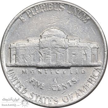 سکه 5 سنت 1980D جفرسون - EF40 - آمریکا