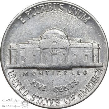 سکه 5 سنت 1983D جفرسون - EF40 - آمریکا