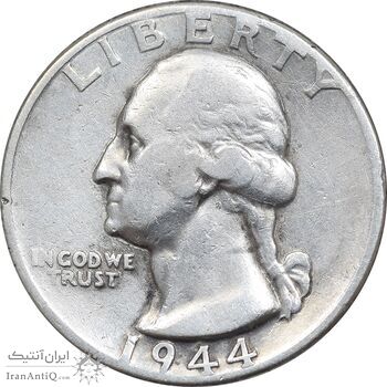 سکه کوارتر دلار 1944 واشنگتن - EF40 - آمریکا سکه کوارتر دلار 1944 واشنگتن - EF40 - آمریکا