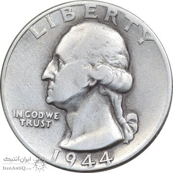 سکه کوارتر دلار 1944 واشنگتن - EF40 - آمریکا سکه کوارتر دلار 1944 واشنگتن - EF40 - آمریکا