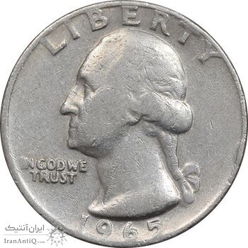 سکه کوارتر دلار 1965 واشنگتن - EF40 - آمریکا سکه کوارتر دلار 1965 واشنگتن - EF40 - آمریکا