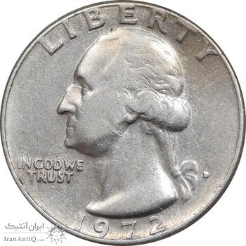 سکه کوارتر دلار 1972 واشنگتن - EF40 - آمریکا سکه کوارتر دلار 1972 واشنگتن - EF40 - آمریکا