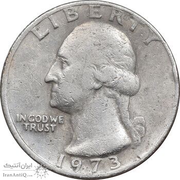 سکه کوارتر دلار 1973 واشنگتن - EF40 - آمریکا سکه کوارتر دلار 1973 واشنگتن - EF40 - آمریکا
