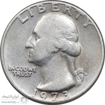 سکه کوارتر دلار 1973 واشنگتن - EF40 - آمریکا سکه کوارتر دلار 1973 واشنگتن - EF40 - آمریکا