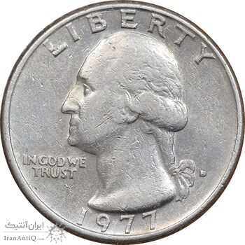 سکه کوارتر دلار 1977 واشنگتن - EF40 - آمریکا سکه کوارتر دلار 1977 واشنگتن - EF40 - آمریکا