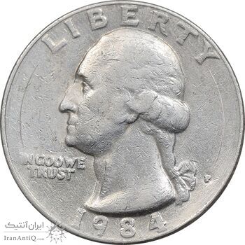 سکه کوارتر دلار 1984P واشنگتن - EF40 - آمریکا