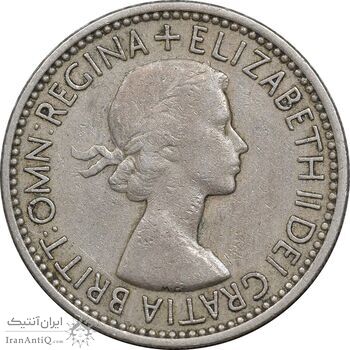 سکه 1 شیلینگ 1953 الیزابت دوم - سپر انگلیس - EF40 - انگلستان