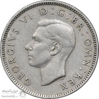 سکه 1 شیلینگ 1948 جرج ششم - تیپ 2 - EF45 - انگلستان