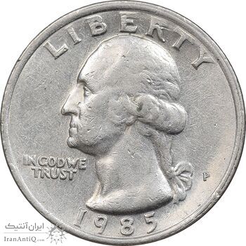 سکه کوارتر دلار 1985P واشنگتن - AU50 - آمریکا