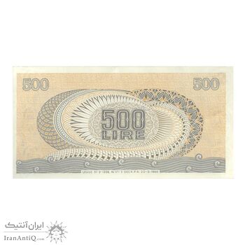 اسکناس 500 لیر 1966 جمهوری - تک - AU - ایتالیا