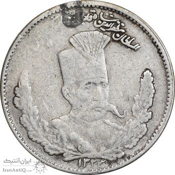 سکه 1000 دینار 1323 تصویری - VF - مظفرالدین شاه