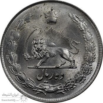 سکه 10 ریال 1343 - ضخیم - MS64 - محمد رضا شاه