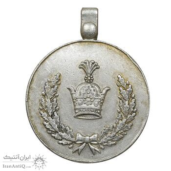 مدال نقره خدمت (دو رو تاج) - ضرب SPORRONG - رضا شاه