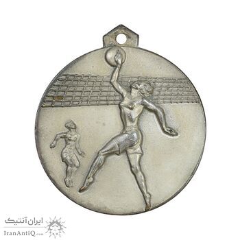 مدال آویز ورزشی برنز والیبال دختران - کاپ والیبال فرح - AU - محمد رضا شاه مدال آویز ورزشی برنز والیبال دختران - کاپ والیبال فرح - AU - محمد رضا شاه
