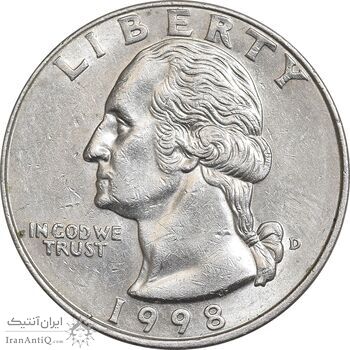 سکه کوارتر دلار 1998D واشنگتن - MS61 - آمریکا