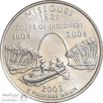 سکه کوارتر دلار 2003D ایالتی - میسوری - MS62 - آمریکا
