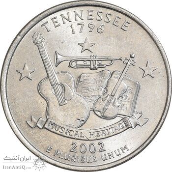سکه کوارتر دلار 2002D ایالتی - تنسی - MS63 - آمریکا