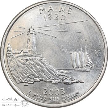 سکه کوارتر دلار 2003D ایالتی - مین - MS63 - آمریکا