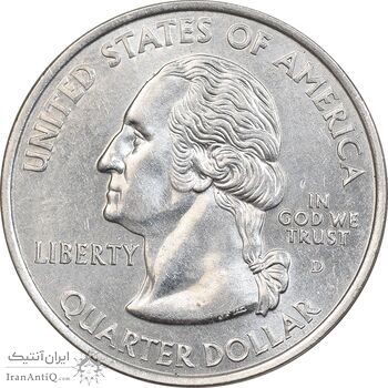 سکه کوارتر دلار 2001D ایالتی - کارولینای شمالی - MS63 - آمریکا