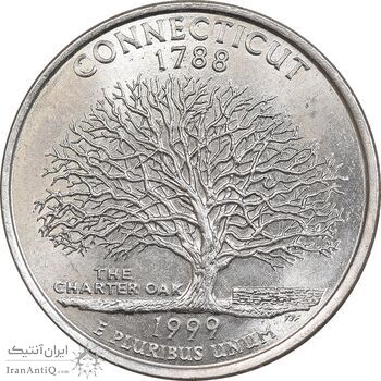 سکه کوارتر دلار 1999D ایالتی - کنکتیکت - MS63 - آمریکا
