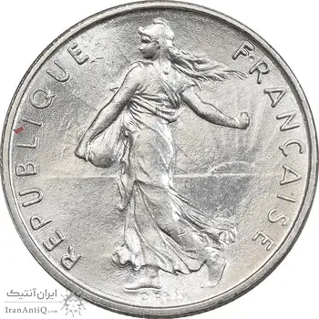 سکه 1/2 فرانک 1965 جمهوری کنونی - MS63 - فرانسه