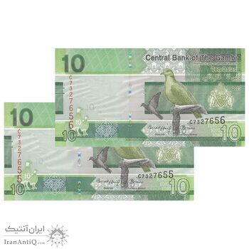 اسکناس 10 دالاسی 2023 جمهوری - جفت - UNC65 - گامبیا