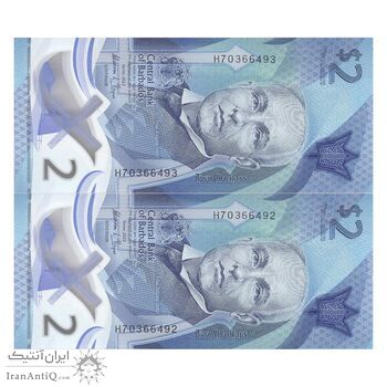 اسکناس 2 دلار 2022 جمهوری - جفت - UNC65 - باربادوس