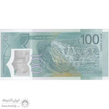 اسکناس 100 دلار 2022 الیزابت دوم - تک - UNC65 - جامائیکا